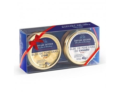 Edouard Artzner bloc de foie gras duo pack 2x45g