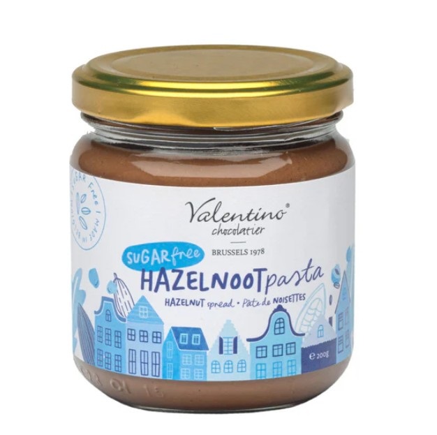Crema de Ciocolată cu Alune Valentino Hazelnut Spread Fără Zahăr 200g