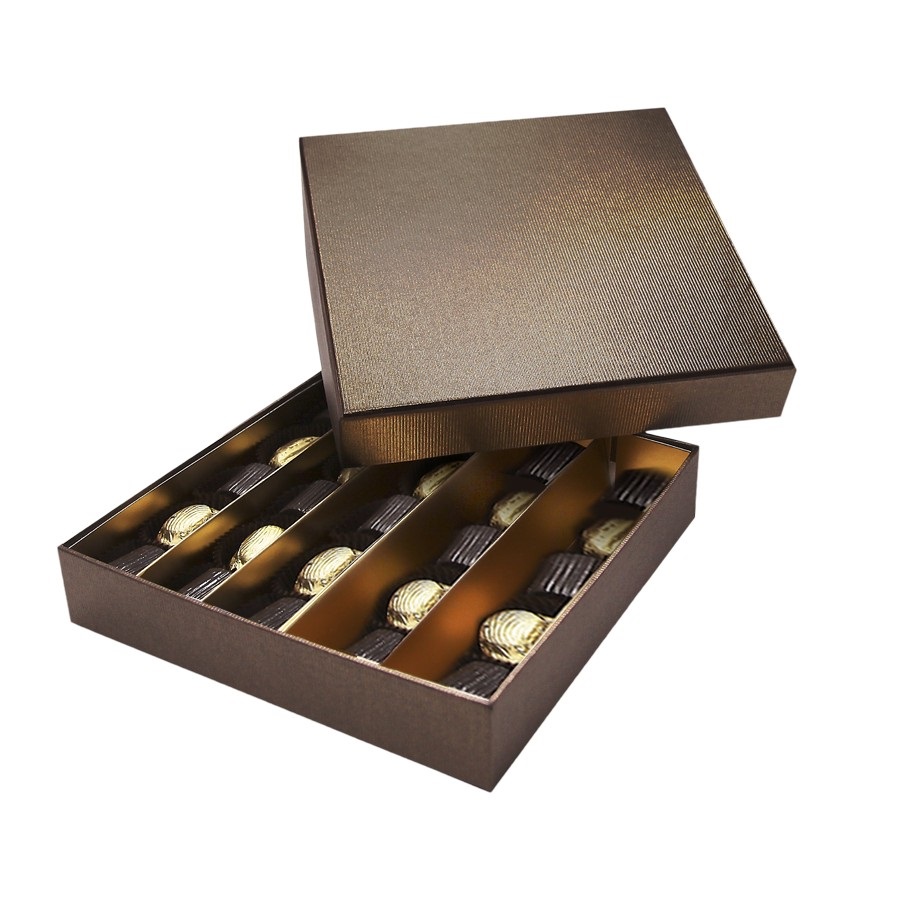 PRESTIGE BROWN BOX - CUTIE CU 25 DE PRALINE DIN CIOCOLATĂ BELGIANĂ VALENTINO